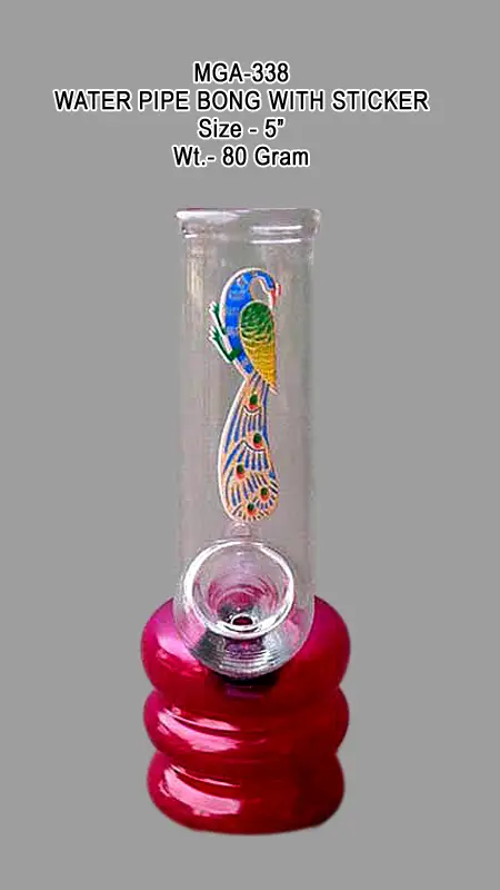 WATER PIPE BONG WITH STICKER